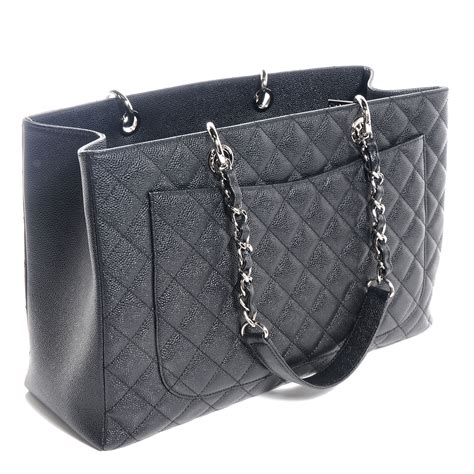 chanel gst caviar leather|CHANEL Caviar Quilted Grand Shopping Tote GST Black.